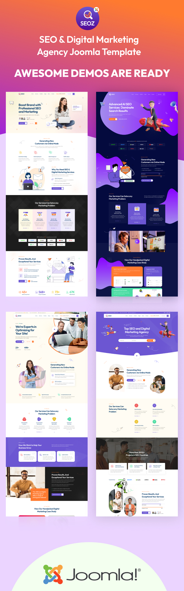SEOZ SEO & Digital Marketing Agency Joomla Template Preview